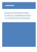 ROACHS INTRODUCTORY CLINICAL PHARMACOLOGY 11TH EDITION TESTBANK