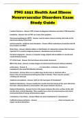 PNG 2251 Health And Illness Neurovascular Disorders Exam Study Guide 