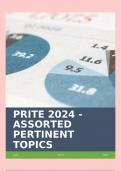 PRITE 2024 - ASSORTED PERTINENT TOPICS