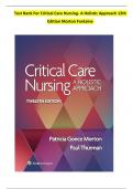  Critical Care Nursing- A Holistic Approach 12th  Edition Morton Fontaine  