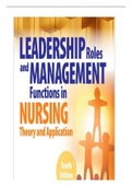 Leadership Roles and Management Functions in Nursing 10th Edition Bessie L. Marquis, Carol j. Huston Test Bank questions with correct answers and feedback