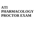 ATI PHARMACOLOGY PROCTOR EXAM