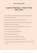 Anatomy & Physiology - Chapter 2 Exam Study Guide.