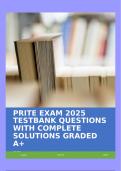 PRITE EXAM 2025 TESTBANK QUESTIONS WITH COMPLETE SOLUTIONS GRADED A+