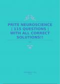 PRITE NEUROSCIENCE | 115 QUESTIONS | WITH ALL CORRECT SOLUTIONS!!