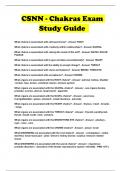 CSNN - Chakras Exam Study Guide 