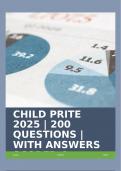 CHILD PRITE 2025 | 200 QUESTIONS | WITH ANSWERS SCORED A+