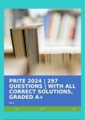 PRITE 2024 | 297 QUESTIONS | WITH ALL CORRECT SOLUTIONS, GRADED A+