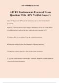 ATI RN Fundamentals Proctored Exam Questions With 100% Verified Answers