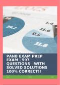 PANB EXAM PREP EXAM | 597 QUESTIONS | WITH SOLVED SOLUTIONS 100% CORRECT!!