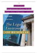 Solution Manual For The Legal Environment of Business, 14th Edition by Roger E. Meiners, Verified Chapters 1 - 22 Complete, Newest Version