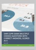 EMR COPR EXAM (MULTIPLE CHOICE) QUESTIONS WITH CORRECT ANSWERS, SCORED A+!!