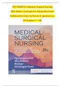 TEST BANK For Medical Surgical Nursing 10th Edition by Ignatavicius, Workman, Rebar & Heimgartner, Verified Chapters 1 - 69, Complete Newest Version