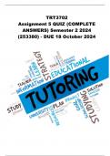 TRT3702 Assignment 5 Semester 2 2024 - DUE 18 October 2024 