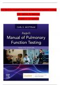 TEST BANK For Ruppel’s Manual of Pulmonary Function Testing 12th Edition By Mottram, Verified Chapters 1 - 13, Complete Newest Version