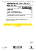 Pearson Edexcel Level 1/Level 2 GCSE (9–1) Turkish PAPER 2: Speaking in  Turkish General instructions to the teacher Speaking assessment instructions and  sequencing grids