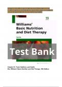 Test Bank For Williams' Basic Nutrition & Diet Therapy 15th Edition by Staci Nix McIntosh, ISBN 978-0323377317, All Chapters 1-23