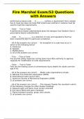 Fire Marshal Exam/53 Questions with Answers