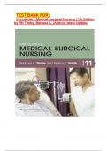 TEST BANK FOR: Introductory Medical-Surgical Nursing 11th Edition by RN Timby, Barbara K. (Author) latest Update.