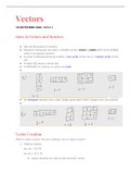 Class notes MAT 2010: 04 - Vectors