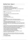 Mo Bio Final - Exam 1 Questions and answers