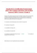 Oracle FCCs Certification Exam (Latest 2024/ 2025 Update) Questions and Verified Answers| 100% Correct | Grade A