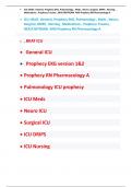 ICU: BKAT, General, Prophecy EKG, Pulmonology , Meds , Neuro, Surgical, DRIPS , Nursing , Medications , Prophecy Trauma , HEALTHSTREAM  AND Prophecy RN Pharmacology A