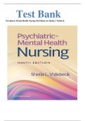 Psychiatric Mental Health Nursing 9th Edition by Sheila.L Videbeck||All Chapters 1-24||Answers and Detailed Rationales