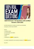 SAEM M4 Exam/ 124 Questions with Certified Answers/ 2024-2025. 