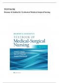 Test Bank for Brunner & Suddarth's Textbook of Medical-Surgical Nursing, 15th Edition by Hinkle, ISBN: 9781975161033 , All 68 Chapters Covered, Verified Latest Edition