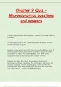 Chapter 9 Quiz – Microeconomics questions and answers