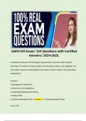 SAEM M4 Exam/ 124 Questions with Certified Answers/ 2024-2025.  