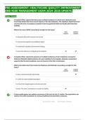 PRE-ASSESSMENT: HEALTHCARE QUALITY IMPROVEMENT AND RISK MANAGEMENT EXAM 2024-2025 UPDATE.