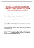 Oracle FCCs Certification Exam (Latest 2024/ 2025 Update) Questions and Verified Answers| 100% Correct | Grade A