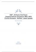 A&P - Airframe Oral Exam (Jeppesen)Exam Questions With 100- Correct Answers Verified Latest Update.pdf