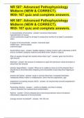 NR 507 Advanced Pathophysiology Midterm Exam (NEW & CORRECT)167 complete solutions. 