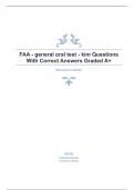 FAA - general oral test - kim Questions With Correct Answers Graded A+.pdf