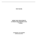 Test Bank for Addiction Treatment, 3rd Edition, Katherine van Wormer, Diane Rae Davis (With Answers)