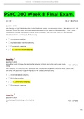 PSYC 300 Week 8 Final Exam / PSYC 300 APUS Week 8 Final Exam - Latest 2022  Complete Answers, Attempt Score:180 Out of 180 points.