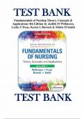 Test Bank for Davis Advantage for Fundamentals Of Nursing (2 Volume Set), 4th Edition by Judith M. Wilkinson ,9780803676909, All Chapters with Answers and Rationals