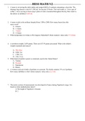 HESI MATH V2 (HESIMATHV2) 2021/2022 100% CORRECT ANSWERS STUDY GUIDE