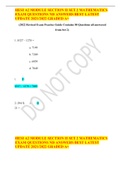 HESI A2 MODULE SECTION II SET 2 MATHEMATICS EXAM QUESTIONS ND ANSWERS BEST LATEST UPDATE 2021/2022 GRADED A+