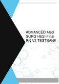 ADVANCED Med SURG HESI Final RN V2 TESTBANK