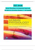 Test Bank for Human Physiology an Integrated Approach 8th Edition (Silverthorn, 2019)All  Chapters Covered ,Latest Edition