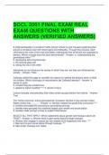  SOCL 2001 FINAL EXAM REAL EXAM QUESTIONS WITH ANSWERS (VERIFIED ANSWERS)