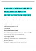 AQA PSYCHOLOGY, APPROACHES IN PSYCHOLOGY EXAM QUESTIONS AND ANSWERS WITH COMPLETE SOLUTIONS VERIFIED LATEST UPDATE