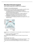 Samenvatting aardrijkskunde Mondiaal Klimaatvraagstuk (De Wereld Van, Malmberg 5vwo)