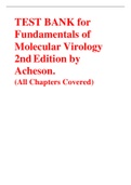 TEST BANK for Fundamentals of Molecular Virology 2nd Edition by Acheson.