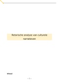 Volledige samenvatting retorische analyse van de culturele narratieven