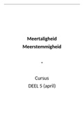 Meertaligheid en meerstemmigheid: samenvatting cursus deel 5 (april)